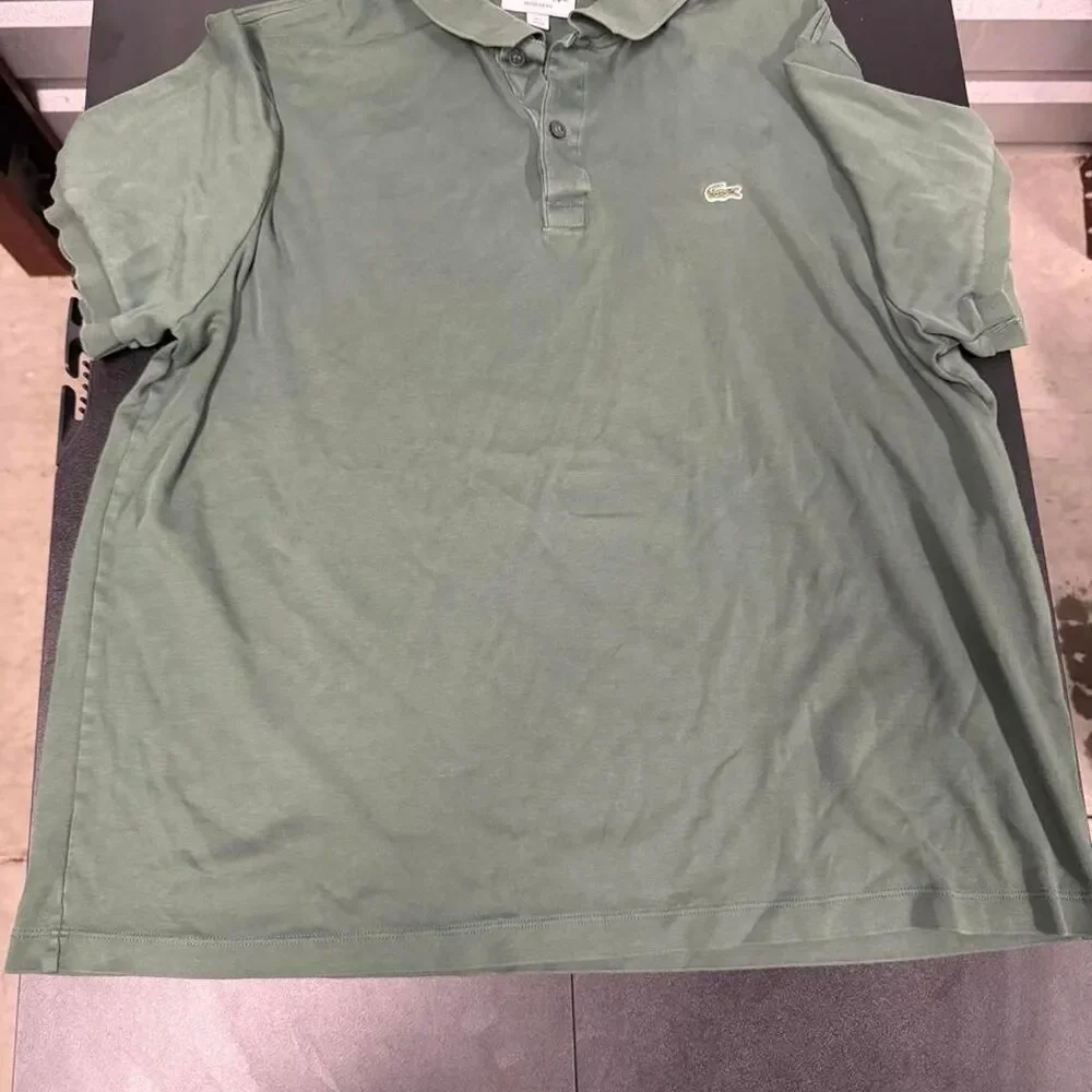 Lacoste Men's Green and Khaki Polo-shirts